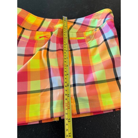 Slazenger Golf ladies Neon Plain pink and yellow shorts SZ 4 - Picture 9 of 10